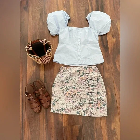 ZARA jacquard mini skirt 9006/062/330 size S -excellent condition - Picture 4 of 11